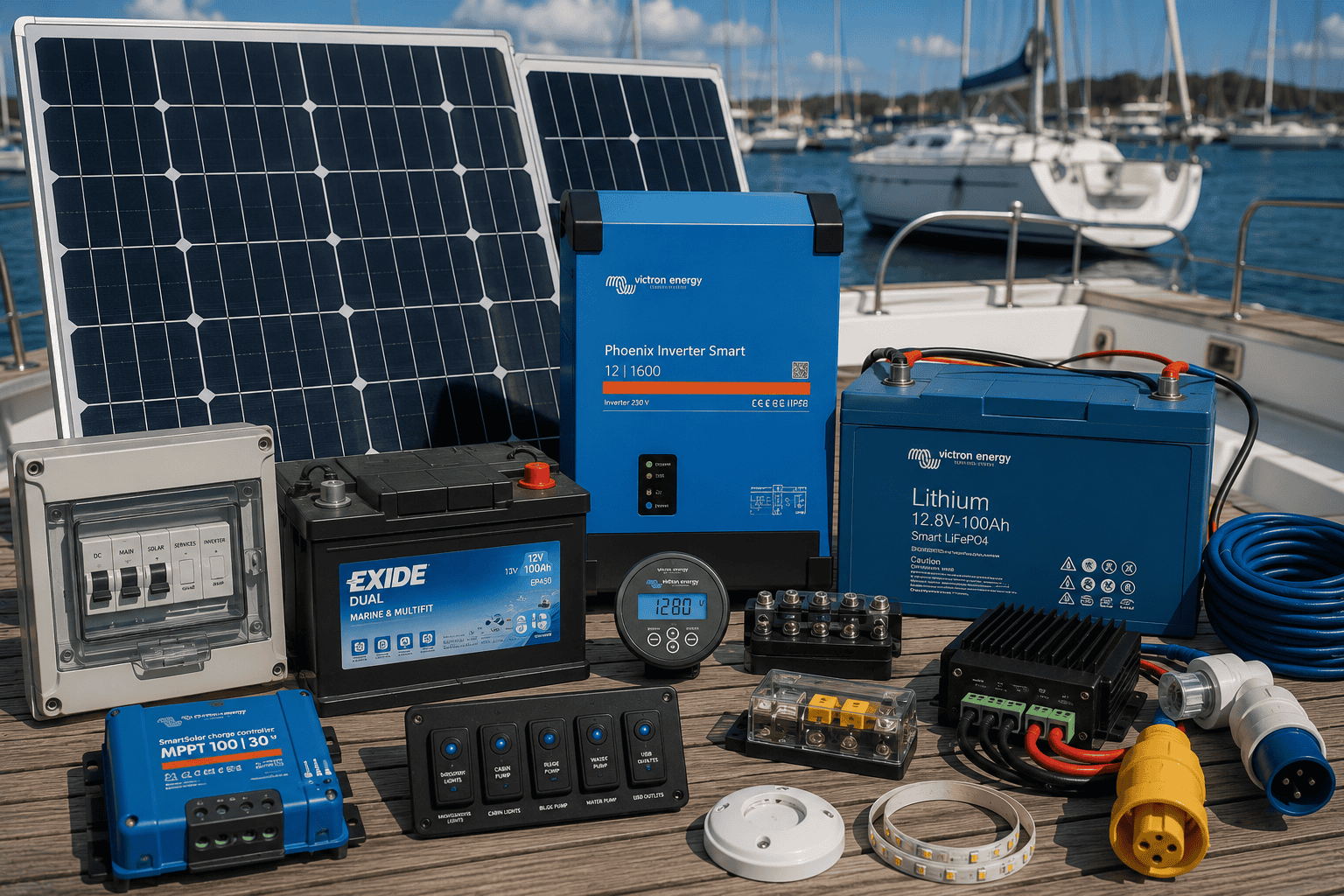 Energía solar y eléctrica para embarcaciones